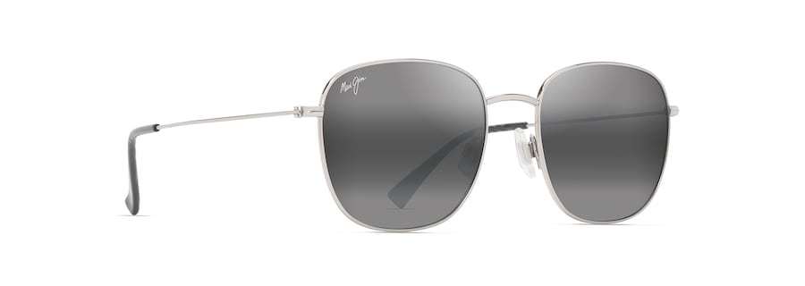 Maui Jim Grey ‘Ōlali Asian Fit Shiny Silver w/Black