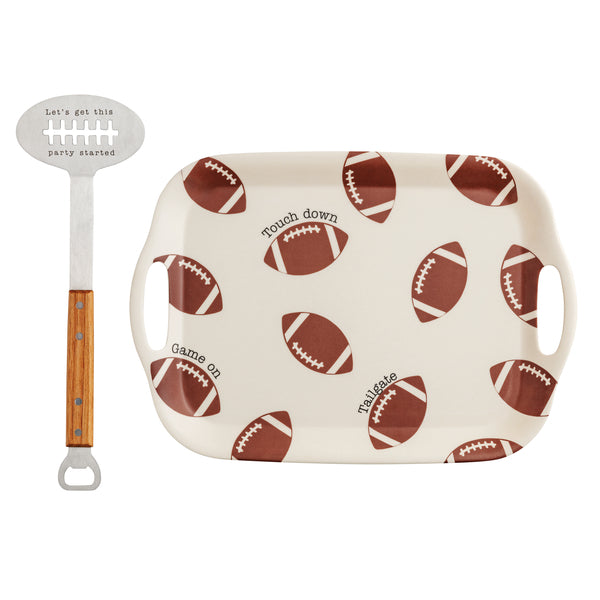 Football Tray w/Spatula