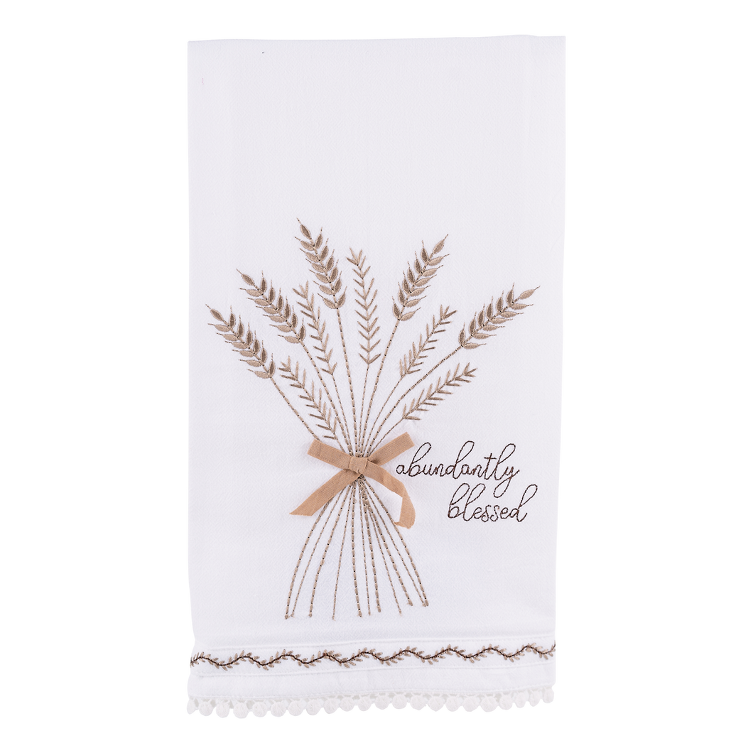 Abundantly Blesssed Wheat Tea Towel