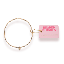 Load image into Gallery viewer, Beaded Blondes Gold Heart Charm Bracelet
