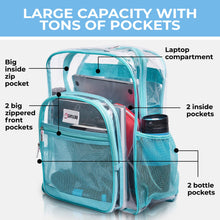Load image into Gallery viewer, Clear Backpack XL Turquoise

