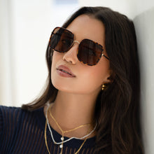 Load image into Gallery viewer, Freyrs Cosmo Acetate Womens Square Sunglasses: Dark Tortoise
