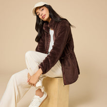 Load image into Gallery viewer, Softies DreamPlush Zip Tunic Espresso
