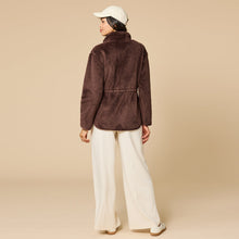 Load image into Gallery viewer, Softies DreamPlush Zip Tunic Espresso
