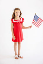 Load image into Gallery viewer, Beaufort Bonnet Darla Dress Richmond Red/Worth Ave White
