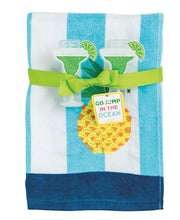 Load image into Gallery viewer, Terry Cloth Beach Towel &amp; Clip Set
