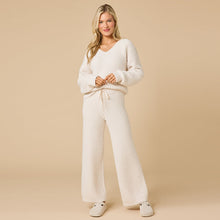 Load image into Gallery viewer, Softies Waffle Marshmallow V-Neck w/Long Pant Almond
