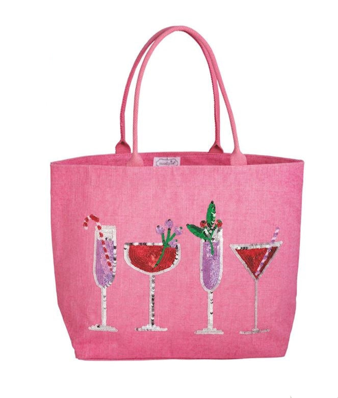 Holiday Sparkle Tote Pink