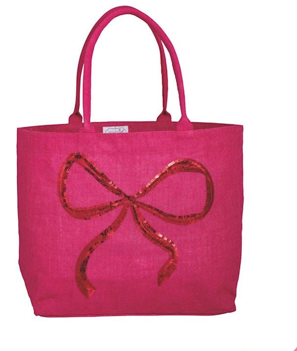 Holiday Sparkle Tote Hot Pink
