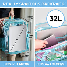 Load image into Gallery viewer, Clear Backpack XL Turquoise
