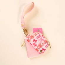 Load image into Gallery viewer, Dynamic Duo Pouch Wristlet-Blushing Bows
