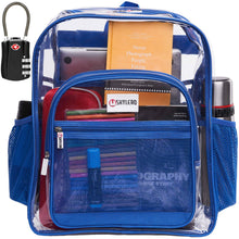 Load image into Gallery viewer, Clear Backpack XL Blue
