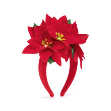 Load image into Gallery viewer, Red Poinsettia Flower LED Headband
