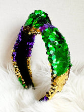 Load image into Gallery viewer, Mardi Gras Sequined Headband
