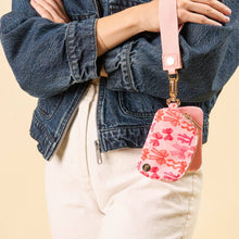 Load image into Gallery viewer, Dynamic Duo Pouch Wristlet-Blushing Bows
