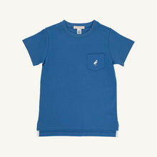 Load image into Gallery viewer, Beaufort Bonnet Carter Crewneck Wood Boat Blue/Mulitcolor Stork
