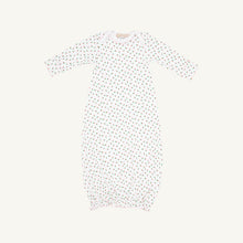 Load image into Gallery viewer, Beaufort Bonnet Adorable Every Day Gown Pot Royal Rosebud/Worth Ave White 0-3M
