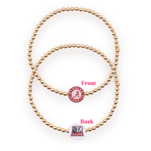 Load image into Gallery viewer, Beaded Blondes Alabama Gold Logo Bracelet
