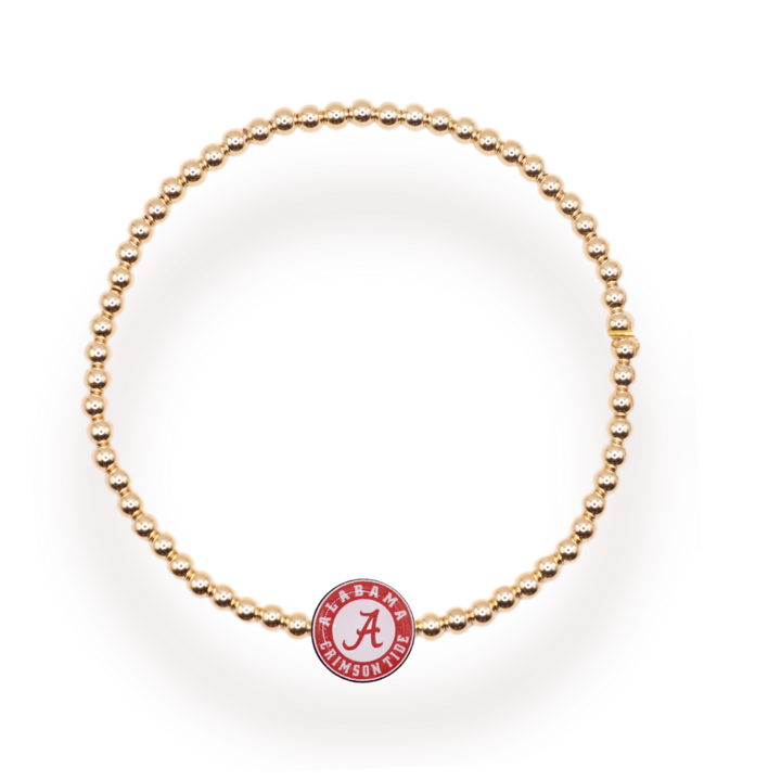 Beaded Blondes Alabama Gold Logo Bracelet