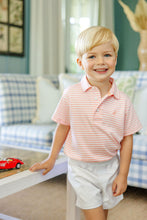 Load image into Gallery viewer, Beaufort Bonnet Prim &amp; Proper Polo SS-Pima Sanibel/Salmon Stripe/Pompano Peach
