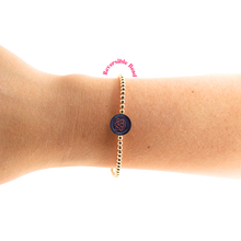 Load image into Gallery viewer, Beaded Blondes Auburn Gold Logo Bracelet
