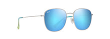 Load image into Gallery viewer, Maui Jim Blue Hawaii ‘Ōlali Asian Fit Shiny Silver w/Blue
