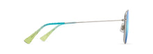 Load image into Gallery viewer, Maui Jim Blue Hawaii ‘Ōlali Asian Fit Shiny Silver w/Blue
