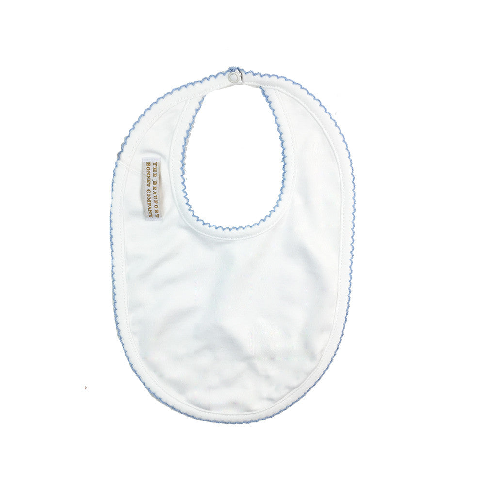 Beaufort Bonnet Bellyful Bib w/Buckhead Blue Trim