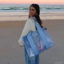 Load image into Gallery viewer, Case Mate Jelly Crochet Tote w/Phone Case Carolina Blue
