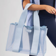 Load image into Gallery viewer, Case Mate Jelly Crochet Tote w/Phone Case Carolina Blue
