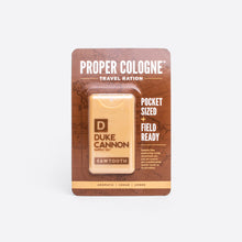 Load image into Gallery viewer, Duke Cannon Proper Cologne Travel Ration Sawtooth
