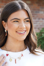 Load image into Gallery viewer, Alabama Crimson Paper Clip Charm Collector Necklace in Shiny Gold
