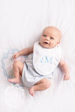 Load image into Gallery viewer, Beaufort Bonnet Bellyful Bib w/Buckhead Blue Trim
