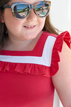 Load image into Gallery viewer, Beaufort Bonnet Darla Dress Richmond Red/Worth Ave White
