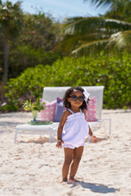 Load image into Gallery viewer, Beaufort Bonnet Rosey Romper Laudedale Lavender Gingham/Worth Ave White

