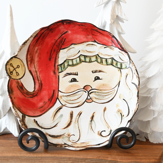Etta B Jingle Jolly Santa Platter