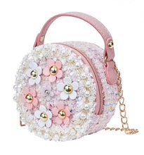 Load image into Gallery viewer, Tweed Mini Flower Purse
