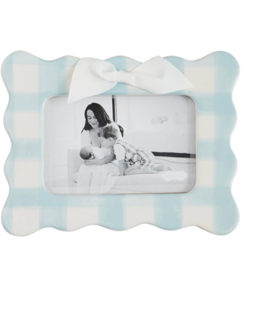 Horizontal Blue Bow Frame