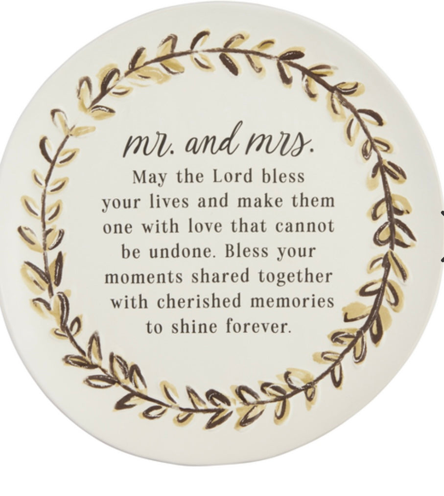 Mr And Mrs Blessing Plate