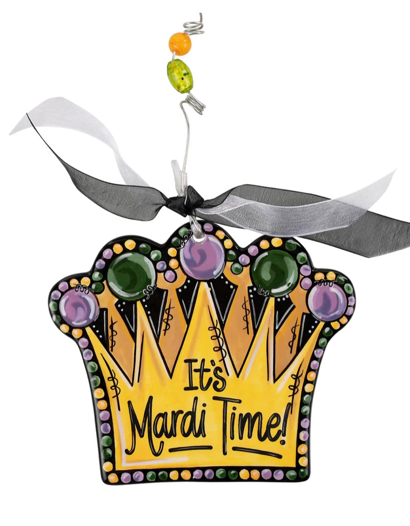 Glory Haus It's Mardi Time Crown Flat Ornament