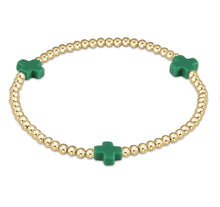 Load image into Gallery viewer, Enewton Small Signature Cross Gold 2mm Bead Bracelet
