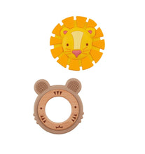 Load image into Gallery viewer, Silicone &amp; Wood Teether Set
