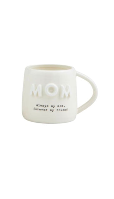 White Mom Letter Mug
