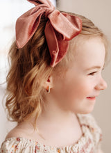Load image into Gallery viewer, Girls Pearl Huggie Hoop Earrings
