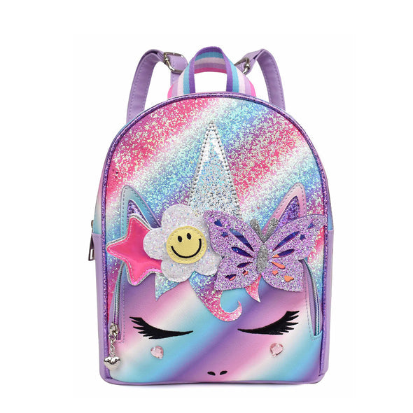Unicorn Glitter Daisy Butterfly Mini Backpack