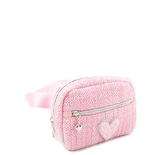Load image into Gallery viewer, Heart Tweed Fanny Pack Lollipop
