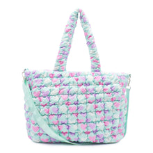 Load image into Gallery viewer, Heart Quilted Scrunch Tote with Detachable Strap
