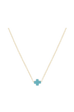 Load image into Gallery viewer, Egirl 14&quot; Sm Signature Cross Gold Necklace
