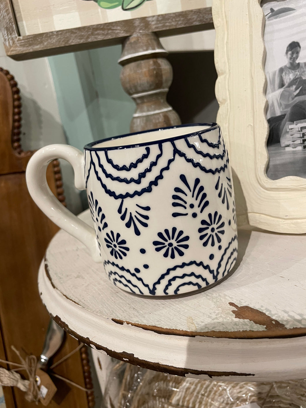 Blue Floral Mug