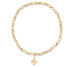 Load image into Gallery viewer, Egirl Classic Gold 2mm Bead Bracelet with Charm/Disc
